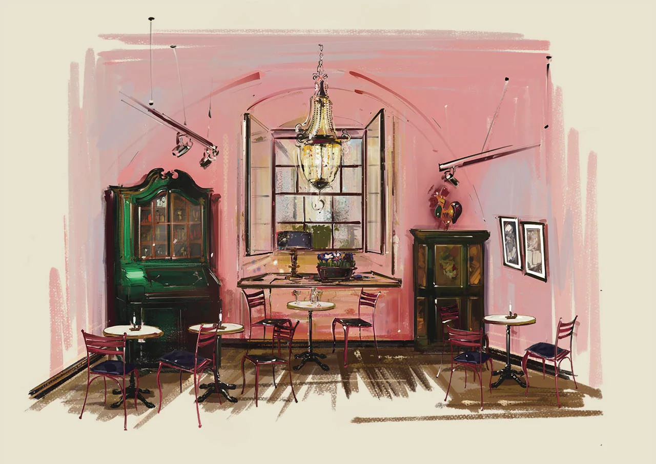 Vue de la salle du Camelot CAFE